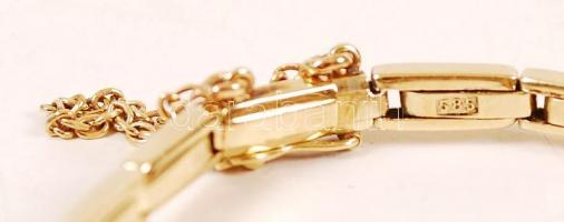 Arany (18K) tokos IWC női karóra, fém szíjjal, jelzett, tok szám:2145130, működik, bruttó:15,9 g