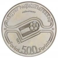 1981. 500Ft Ag "Labdarúgó Világbajnokság" PRÓBAVERET ki nem adott tervezet! T:BU csak 50db...