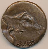 Tóth Sándor (1933-) 1984. "Bort búzát békességet 1984-re / Ararát" Br plakett (50mm) T:2-