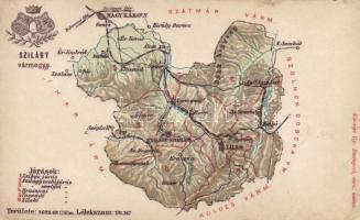 Szilágy vármegye / county map (r)