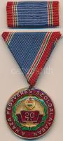 1965. "Szolgálati Érdemérem 20 év után" zománcozott Br kitüntetés mellszalagon, szalagsávval dísztokban T:2 NMK 627