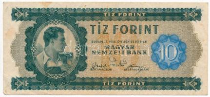 1946. 10Ft T:II-,III Hungary 1946. 10 Forint C:aVF Adamo F1