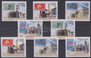 50th anniversary of Europa CEPT stamp perforated and imperforated set 50 éves az Europa CEPT bélyeg ...