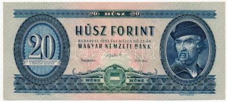 1957. 20Ft T:I Hungary 1957. 20 Forint C:UNC Adamo F11