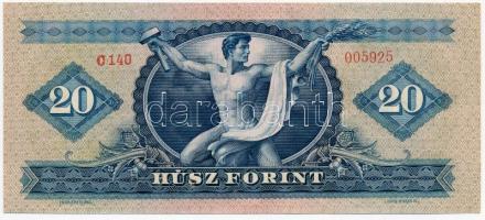 1957. 20Ft T:I
Hungary 1957. 20 Forint C:UNC
Adamo F11