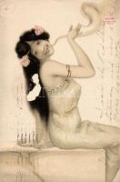 M. Ettlinger & Co. Series 4606. litho art postcard  s: Raphael Kirchner (b)