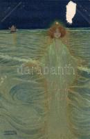 Theo Stroefer's Kunstverlag, Nürnberg, Serie 197. Nr. 3. litho Art Nouveau postcard  s: Raphael Kirchner (b)