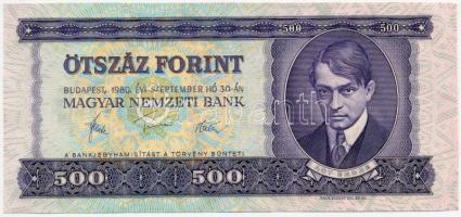 1980. 500Ft T:I Hungary 1980. 500 Forint C:UNC Adamo F42