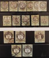 1868 Határőrvidék, 16 db okmánybélyeg