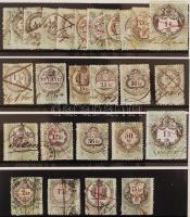 1868 Határőrvidék, 26 db okmánybélyeg