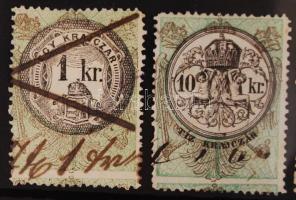 1868 Határőrvidék, 26 db okmánybélyeg