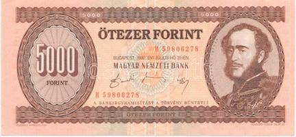 1990. 5000Ft "H" sorozat T:I Hungary 1990. 5000 Forint "H" serial C:UNC Adamo F49