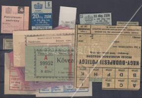 17db vegyes szükségpénz, közte cukorjegy, petróleumszelvény, adományjegy, vásárvám, helypénz T:vegyes