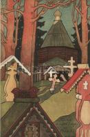 Russian art postcard s: Ivan Bilibin (?)