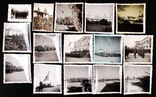 1941-1945 II. világháborús katonai fotók, 15 db, 3x5 és 6x6 cm közötti méretekben / military photos from world war II