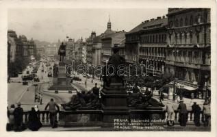 Praha, Prag; Václavské námesti / square, statue