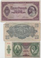 100db vegyes pengő bankjegy T:vegyes