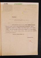 1943-1944 Fegyvertartási engedély kérelmezéséről és leadásáról szóló 4 db dokumentum, 1 db fegyverta...