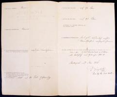 1886-1918 4 db, egy főhadnaggyal kapcsolatos irat (orvosi szakvélemény, személyleírás, bizonyítvány-...