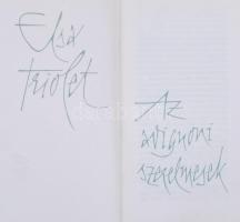 Triolet, Elsa: Az avignoni szerelmesek. Bp., Európa Könyvkiadó. Litográfiával illusztrált, kiadói eg...