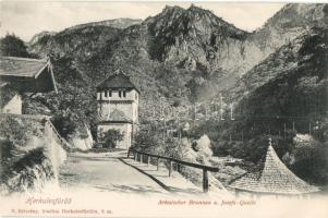 Herkulesfürdő, artézi kút, József forrás / fountain, source