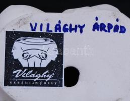 Világhy Árpád: Női fél akt. Gipsz, jelzett, hibátlan, m:22 cm