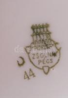 Zsolnay 2db bögre, jelzett(pajzs), hibátlan, matricás, m:6 és 9 cm