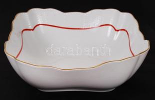 Herendi tál, kézzel festett, jelzett, hibátlan, 27×26 cm, m:9 cm