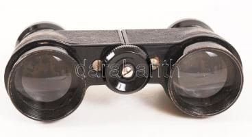 Gamma márkájú színházi látcső,fém-műbőr, 10×6 cm