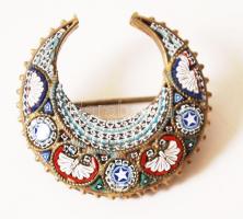 Zománcozott réz kitüző, 2,5×2,5 cm