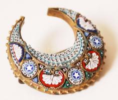 Zománcozott réz kitüző, 2,5×2,5 cm