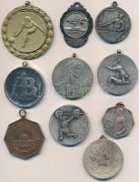 10db vegyes sportérem főleg a szocialista korszakból, közte "Magyar Úszó Egyesület 1893" Br sportérem T:vegyes