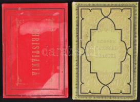 cca 1900 Norvégia 2 db leporello: cca 1910 Christiania 12 lapos leporello, cca 1900 Norvég népvisele...