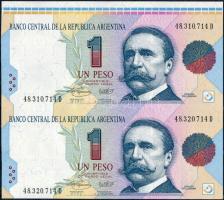 Argentína 1993. 1P "Carlos Pellegrini" vágatlan pár T:I Argentina 1993. Peso "Carlos Pellegrini" uncut pair C:UNC Krause-Pick 339/b