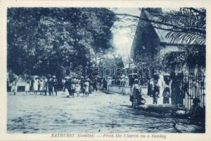 Banjul, Bathurst; from the church on a sunday