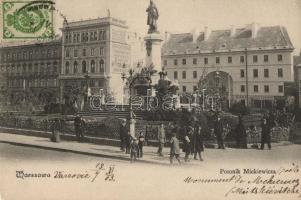 Warsaw, Warszawa; Pomnik Mickiewicza / monument (EK)