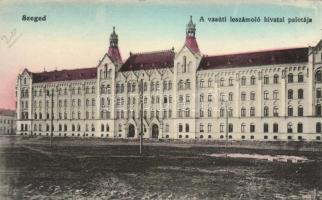 Szeged, Vasúti leszámoló hivatal palotája; Traub B. és társa kiadása