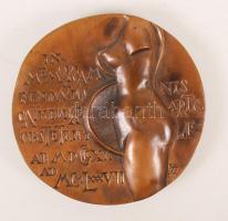 Kiss György (1943-): SOTE I.SZ.Női klinika. Bronz plakett, jelzett, d:11 cm