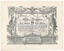 1851. 10 Gulden "Reichs-Schatzschein" kincstári utalvány hamisítványa T:I (kis sarokkopás) Austrian Empire 1851. 10 Gulden "Reichs -Schatzschein" fake C:UNC (tiny corner wear)