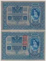 1902. 1000K mindkét oldal német, "Deutschösterreich" felülbélyegzéssel (2x) T:I- (sarokhajlás) Adamo SK35/1
