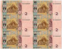 Ukrajna 2004. 2H egybefüggő 6-os ív T:I
Ukraine 2004. 2 Hryven uncut sheet of 6 C:UNC
Krause-Pick 11...