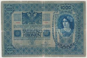 1902. 1000K piros "Deutschösterreich" felülbélyegzéssel T:IV