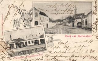 Nagymarton, Mattersdorf; Samuel Schön's shop, floral; Verlag Samuel Schön (EK)