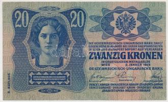 1913. 20K II. kiadás, felülbélyegzés nélkül T:I