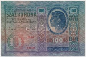 1912. 100K felülbélyegzés nélkül T:I- (hajtatlan)