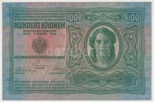 1912. 100K felülbélyegzés nélkül T:I- (hajtatlan)