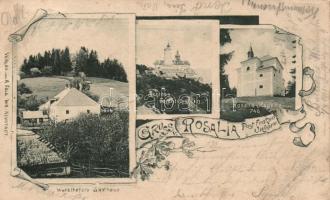 Fraknó Rosalia, Forchtenstein; Wurzlhofer's Gasthaus, castle (fl)