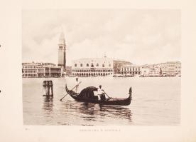 cca 1900 Velence nagyméretű dekoratív képes füzet 20 képpel / Large booklet with 20 pictures 32x12 c...