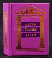 Kardos Gyula: Heten Théba ellen. 1977. Minikönyv, 450 példány, illusztrált, kiadói műbőr kötésben, ú...
