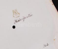 Drasche galambetető, kézzel festett, jelzett, hibátlan, m:12 cm, h:18 cm